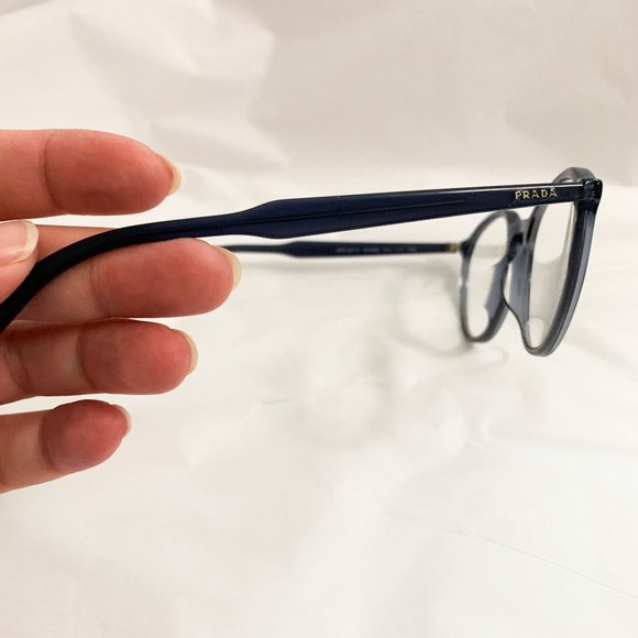 Prada VPR13t  smokey blue round eyeglasses - Picture 3 of 8